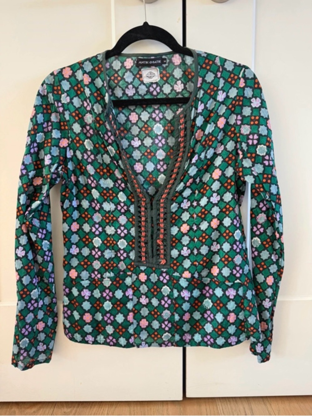 Antik Batik Boho chic Beaded Tunic Size Medium